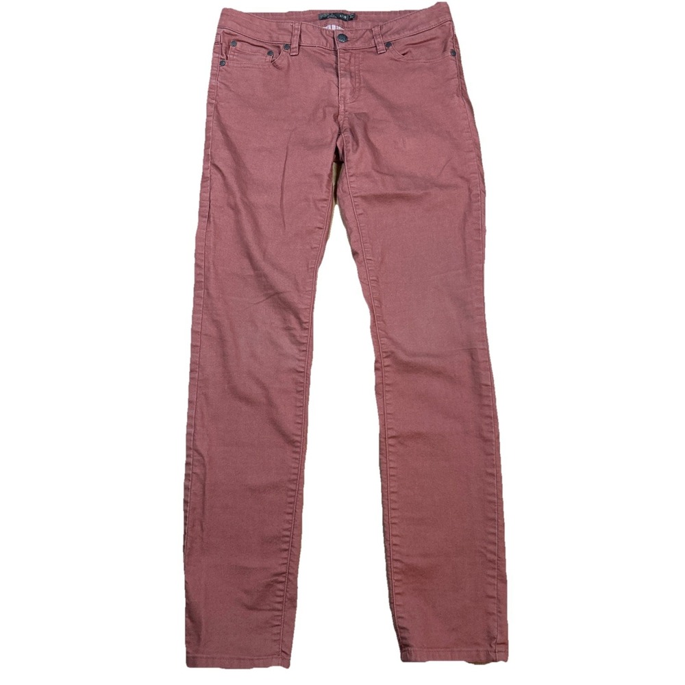 Prana Jeans Womens 6/28 Heather Red Skinny Outdoors Stretch Zip‎ Fly